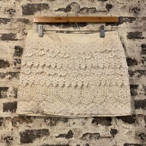 Fully lined lace skirt